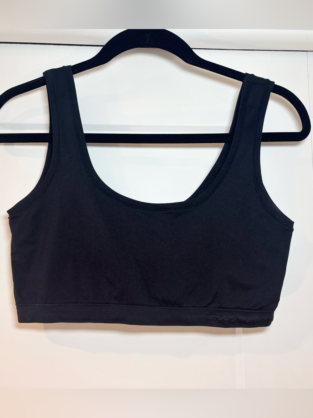 Vince Camuto Black Women's Seamless Scoop Neck Bralette